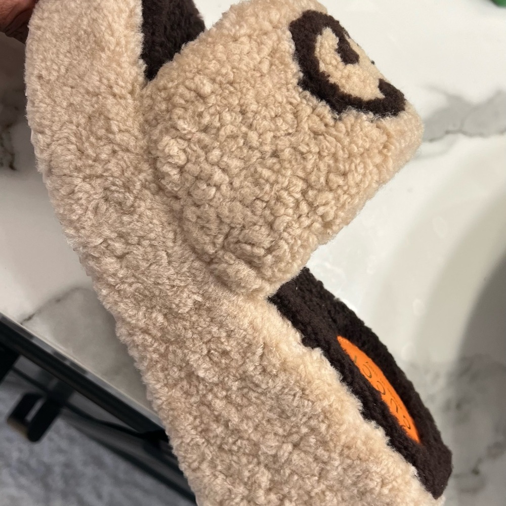 Gucci Shearling-Mule Slide Tan/Brwn